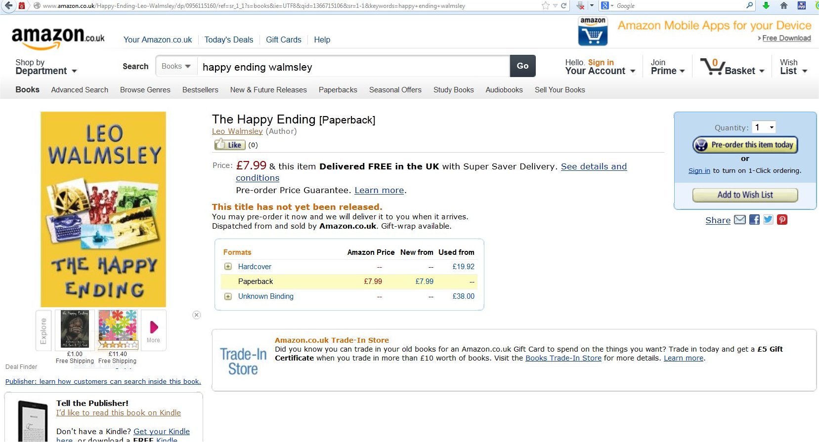 The Happy Ending on Amazon The Happy Ending on Amazon