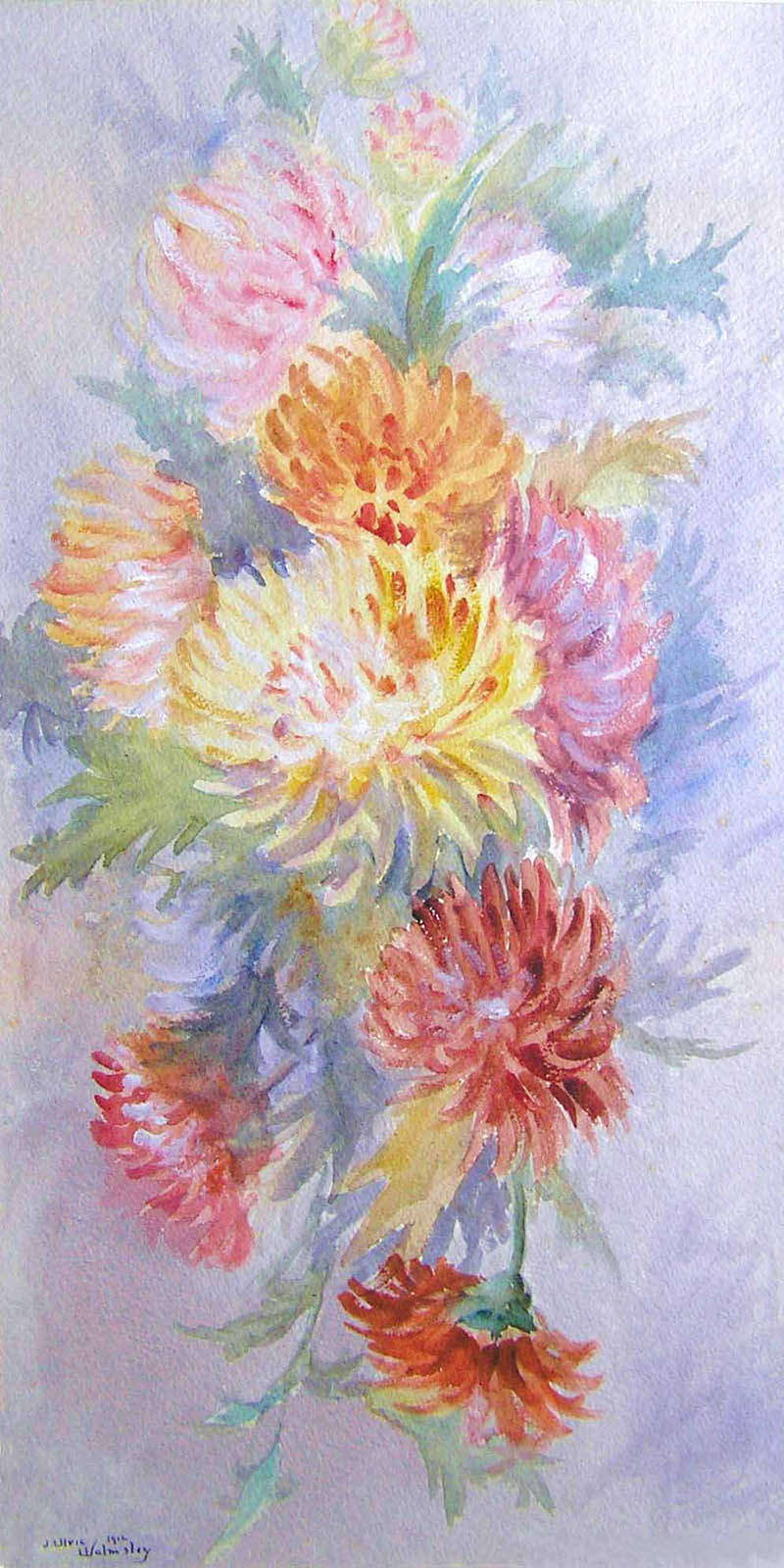 Spray of chrysanthemums